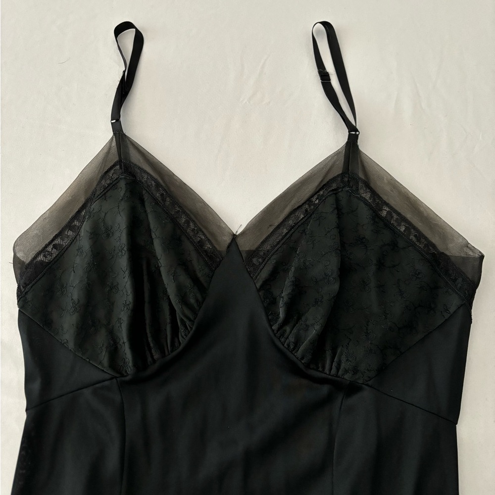 (Seamprufe) vintage black nightgown.